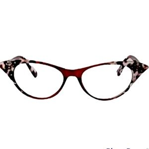1.75 Brown Black Cat Eye Frame Glasses Reading Clear Lenses Sexy Designer Reader